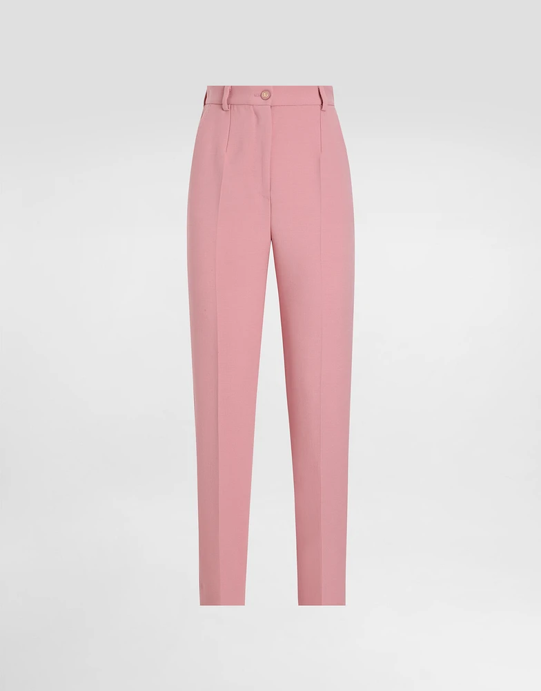 Tailored double wool crepe pants