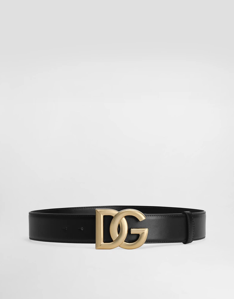 Calfskin belt with DG logo