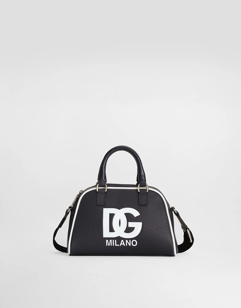 Calfskin bowling bag with logo
