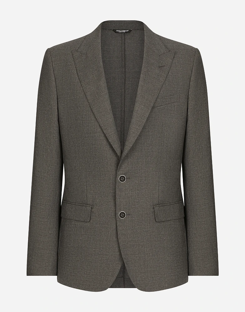 Single-breasted wool Taormina-fit jacket