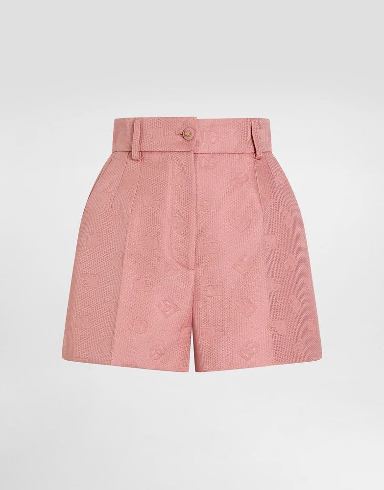 Quilted jacquard shorts with DG logo