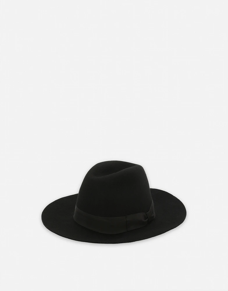 Wool felt fedora hat