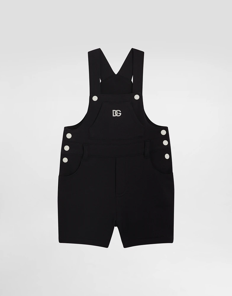 Fleece dungarees with DG logo