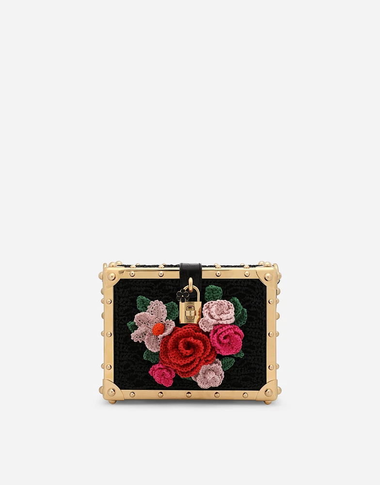 Raffia crochet Dolce Box bag