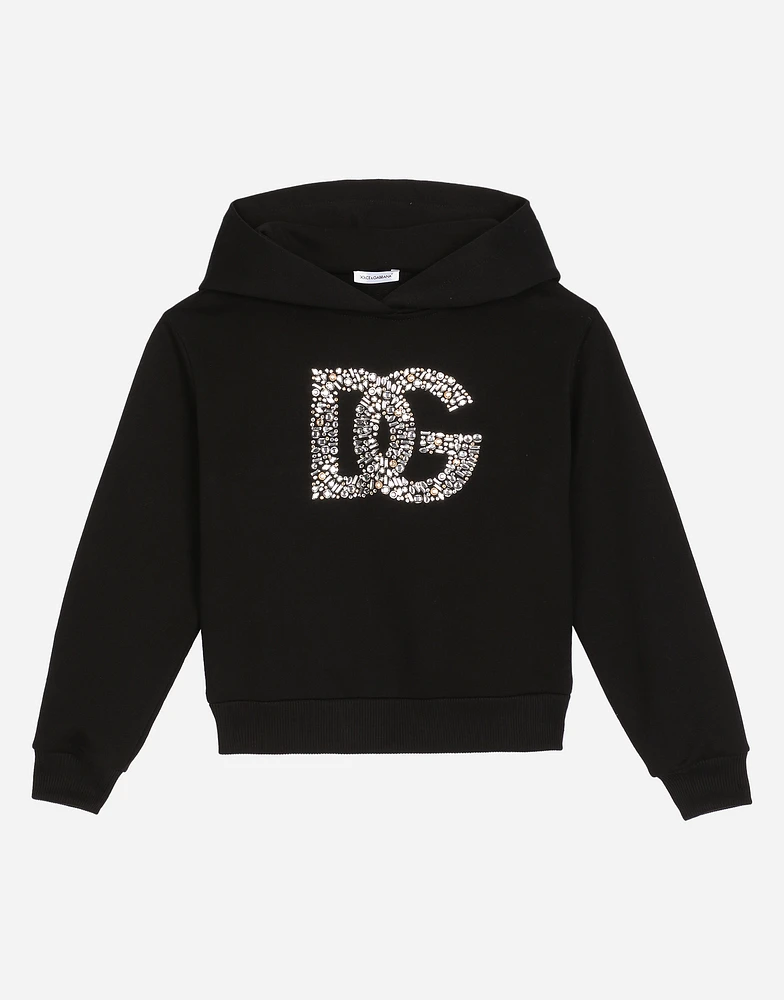 Jersey hoodie with DG logo