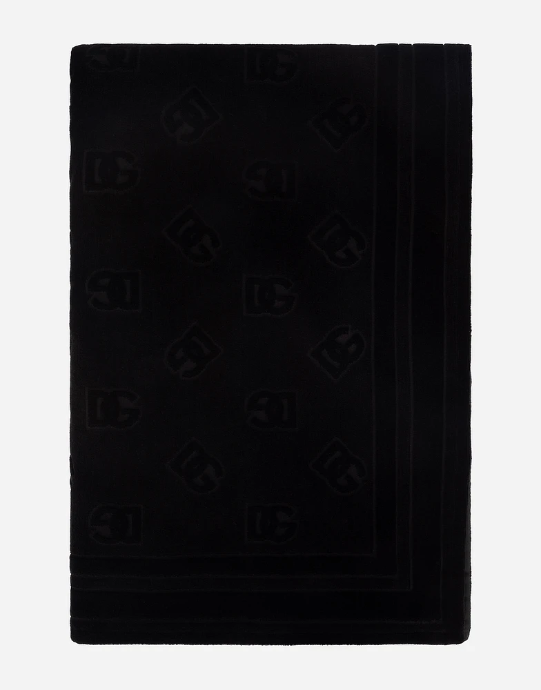 Cotton jacquard beach towel with DG Monogram
