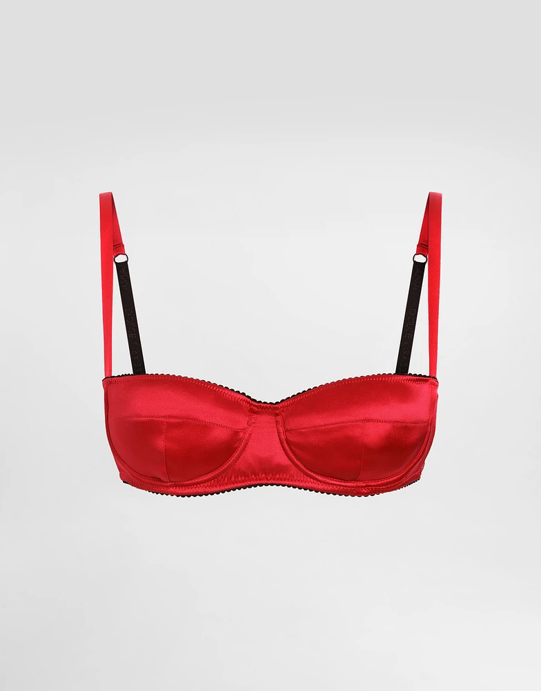 Satin balconette bra