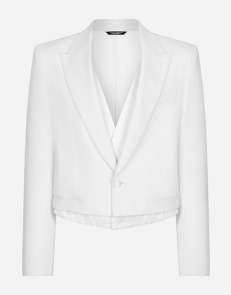 Single-breasted Sicilia-fit jacket with faux vest