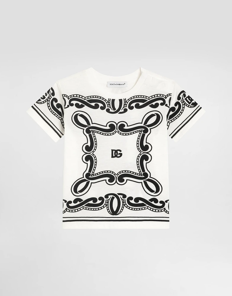 Jersey T-shirt with bandanna print