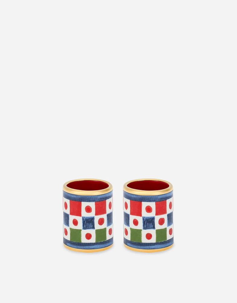 Set 2 Large Porcelain Napkin Rings