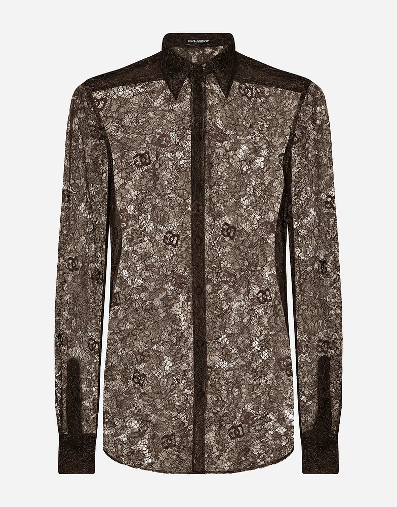 Chantilly lace Martini-fit shirt