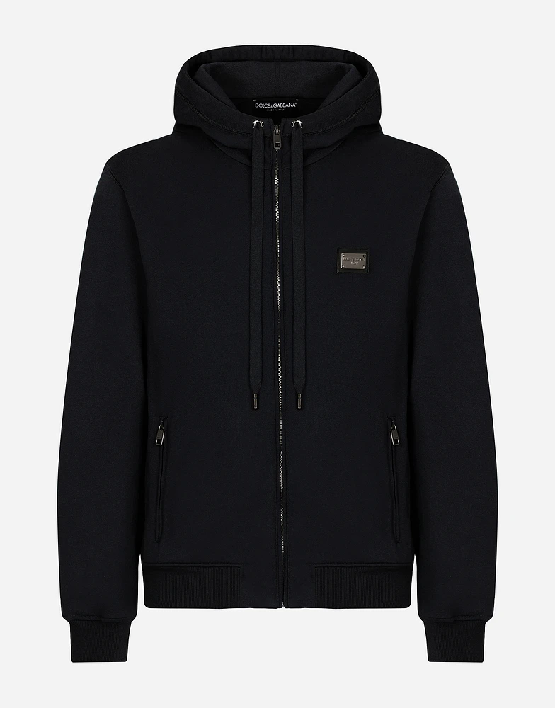 Cotton jersey hoodie