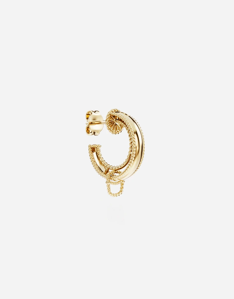 Lettering Earring 18-carat yellow gold