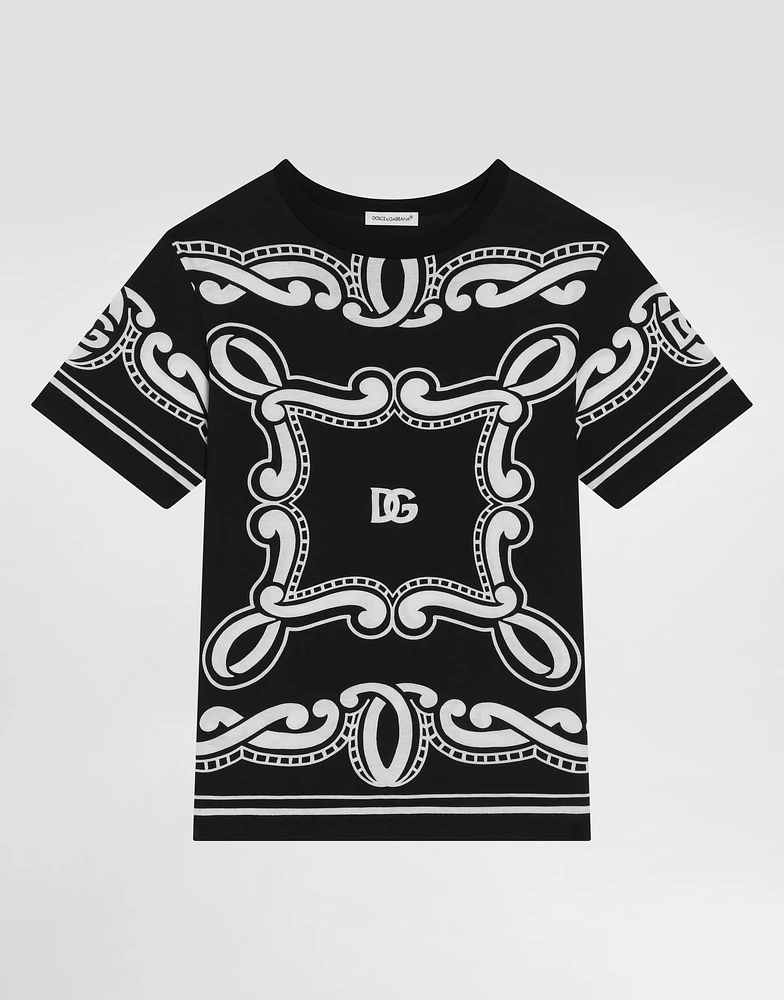 Bandanna-print jersey T-shirt