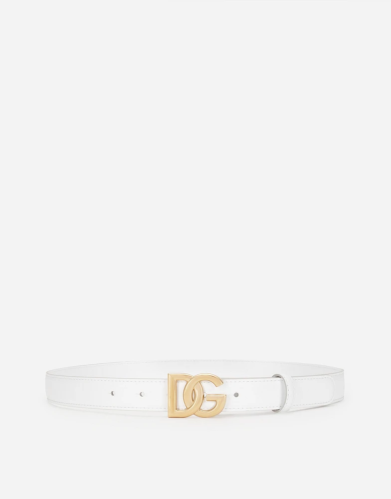 Calfskin belt with DG logo