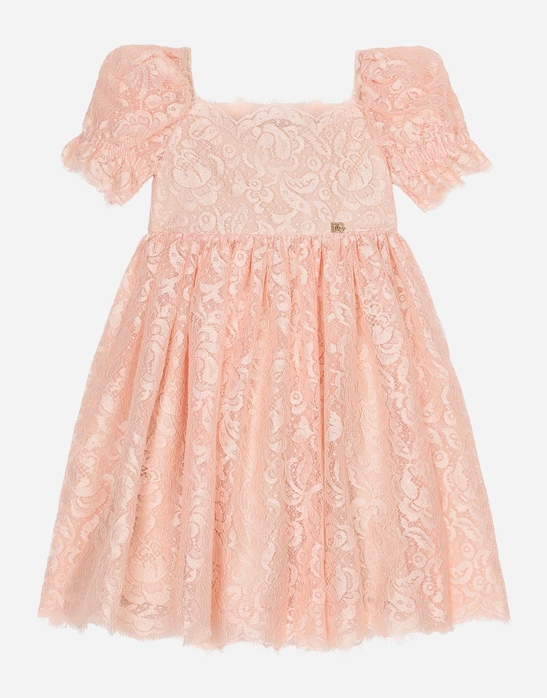 Short-sleeved lace dress