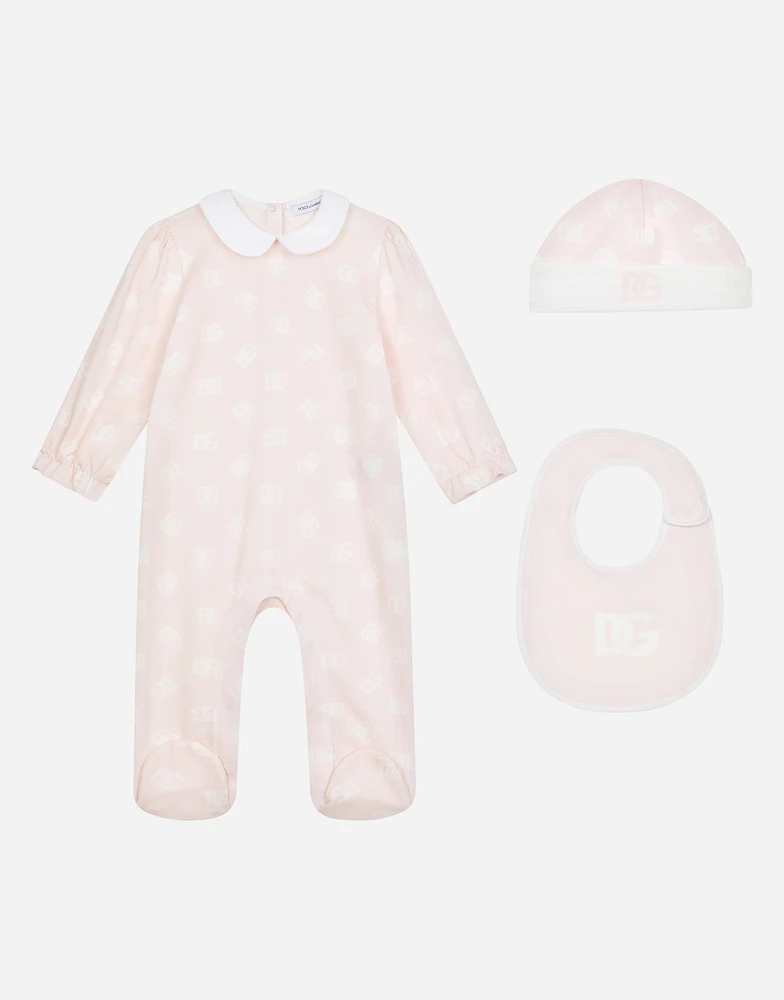 3-piece jersey gift set with DG-logo print