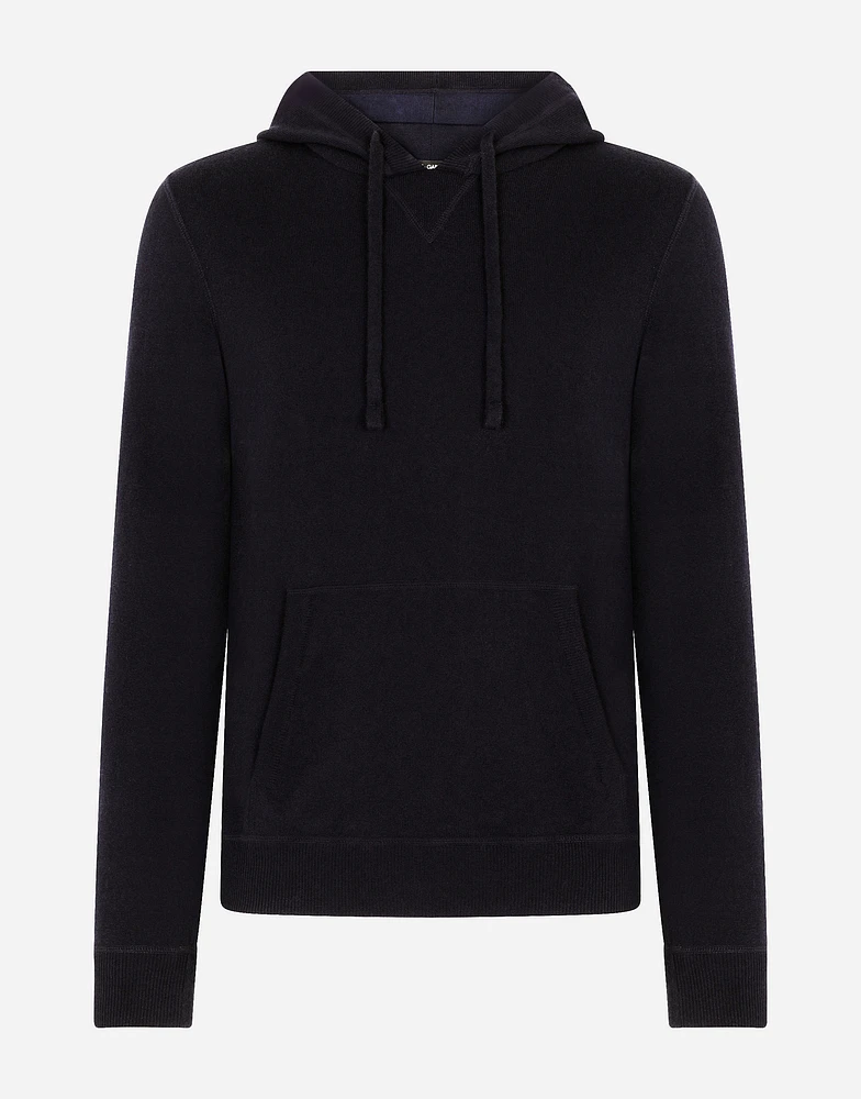 Hooded cashmere pullover