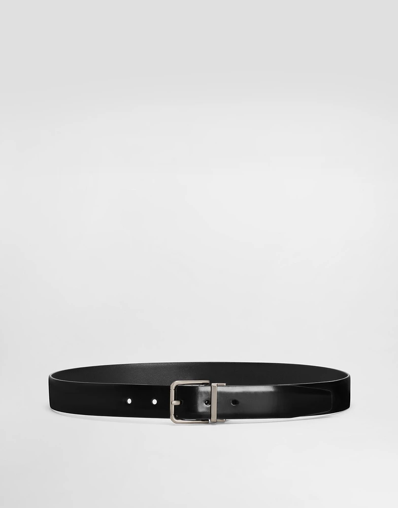 Brushed calfskin belt