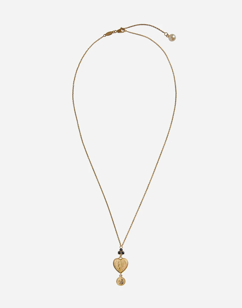Sicily Pendant 18-carat yellow gold and black sapphires