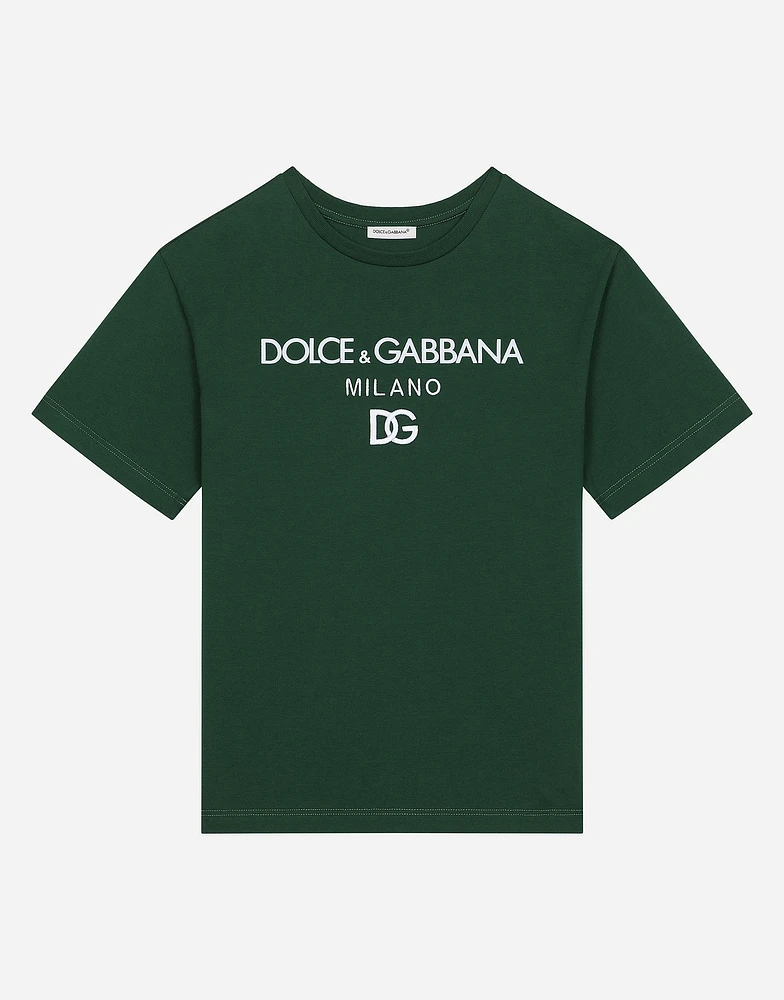Jersey T-shirt with logo print