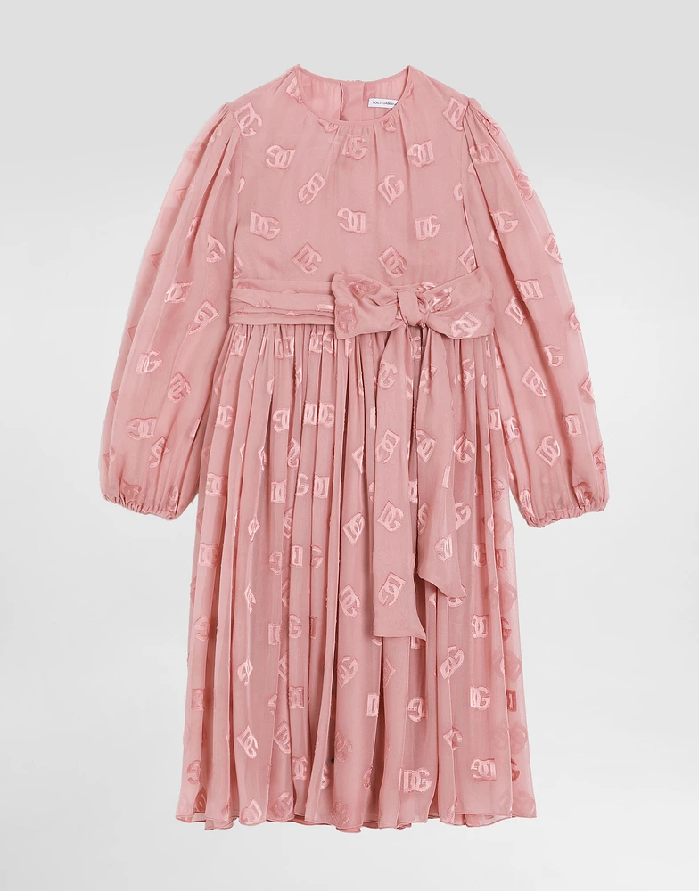 Jacquard dress with DG logo