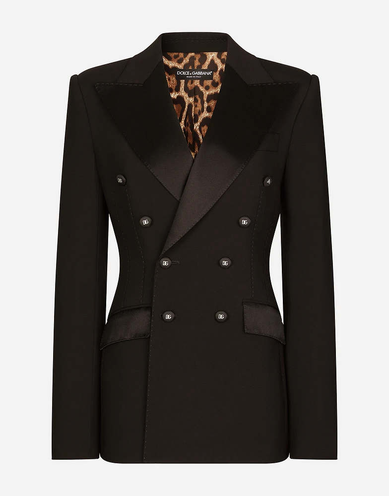 Satin and duchesse tuxedo jacket