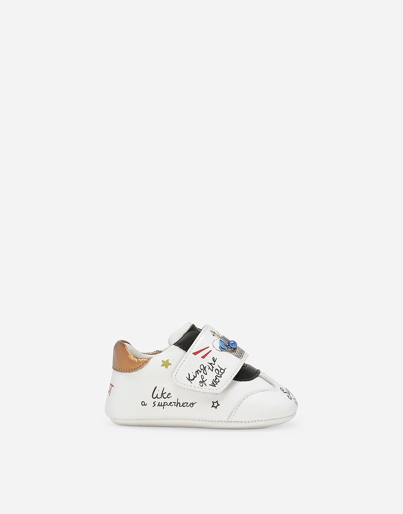 Printed nappa leather sneakers