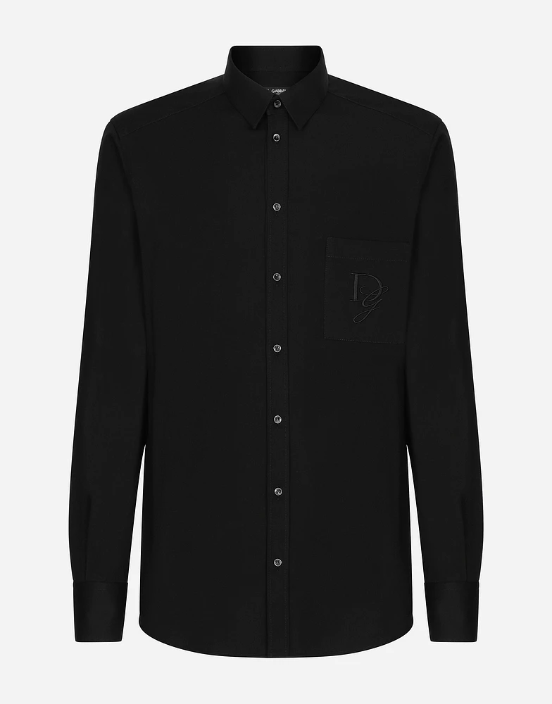 Cotton shirt with DG embroidery