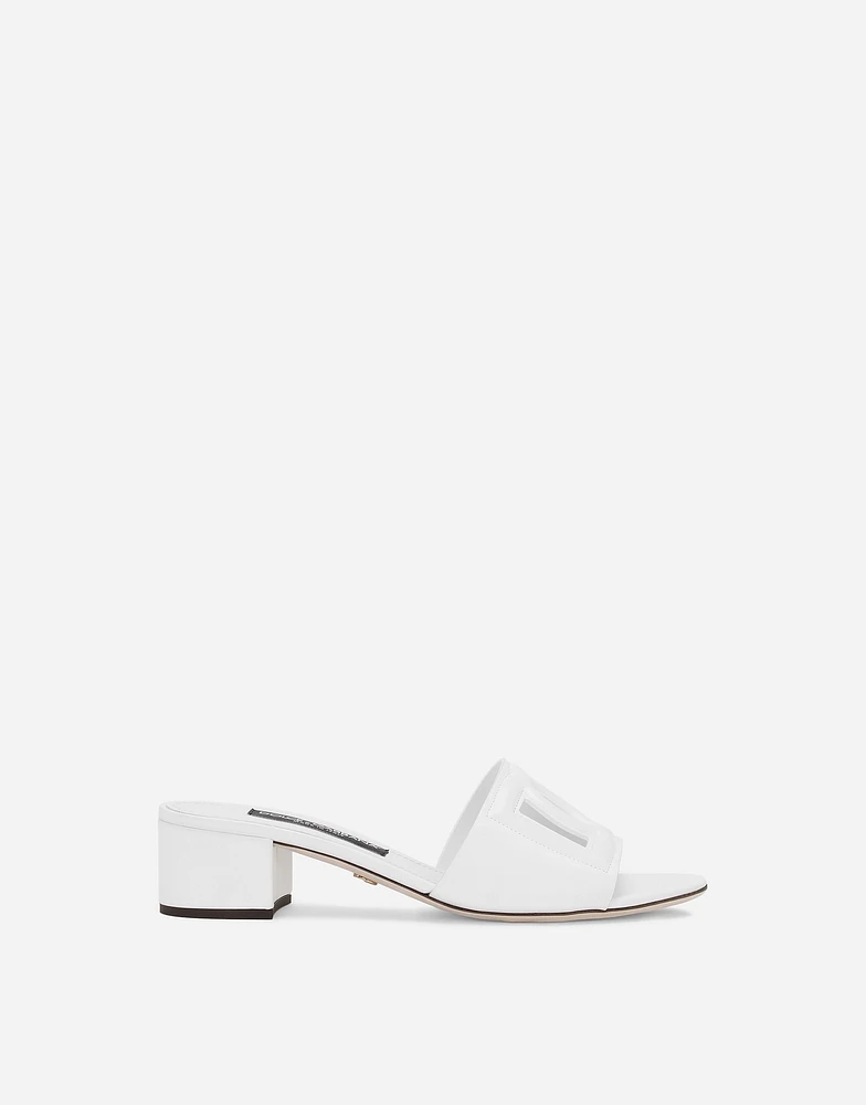 Calfskin mules with DG Millennials logo