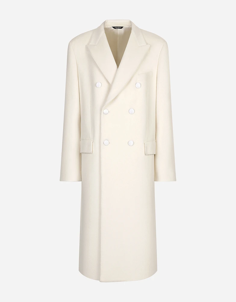 Double-breasted cashmere coat