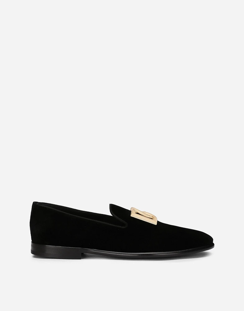 Velvet slippers with DG logo