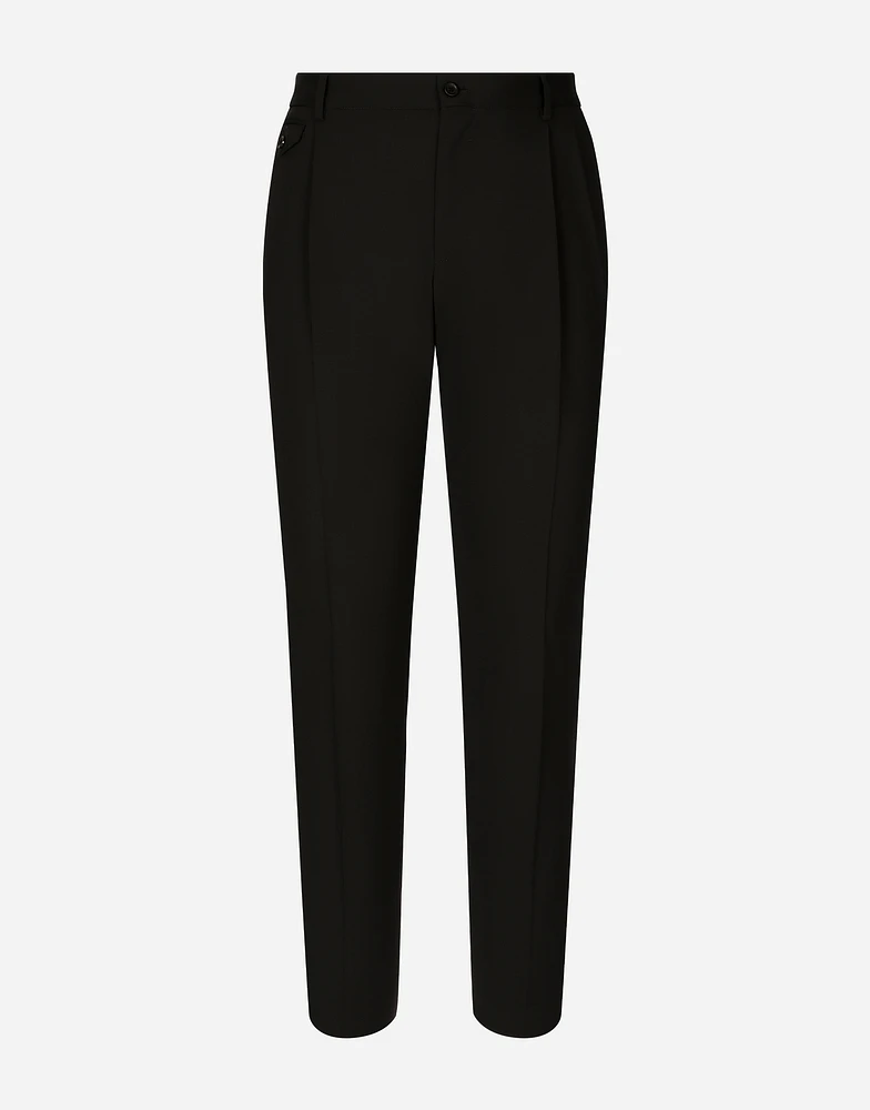 Stretch wool pants