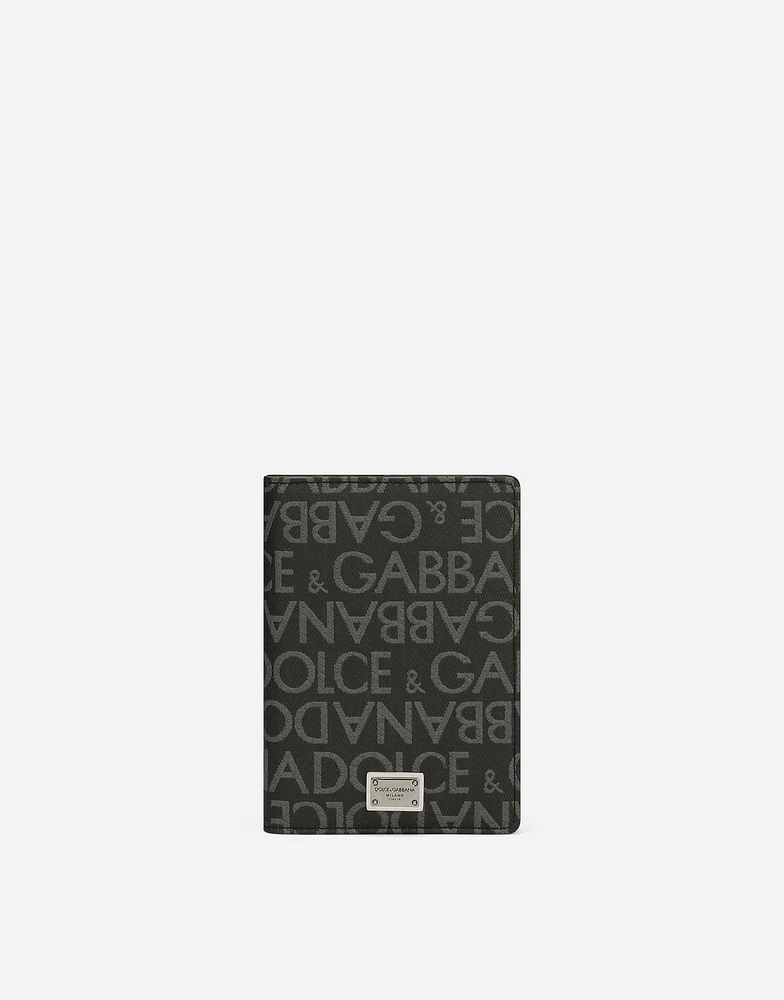 Coated jacquard passport holder