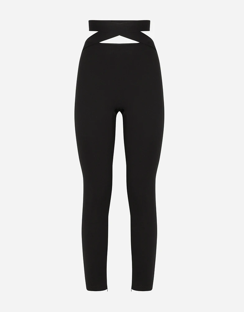 Viscose pants with strap detail