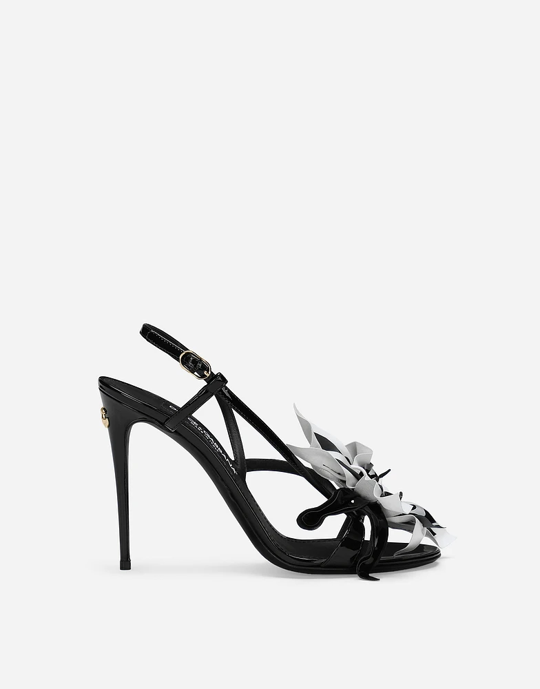 Patent leather sandals