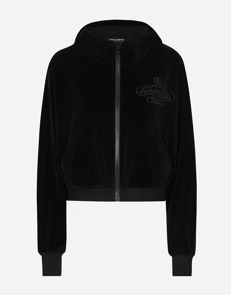 Chenille cotton hoodie