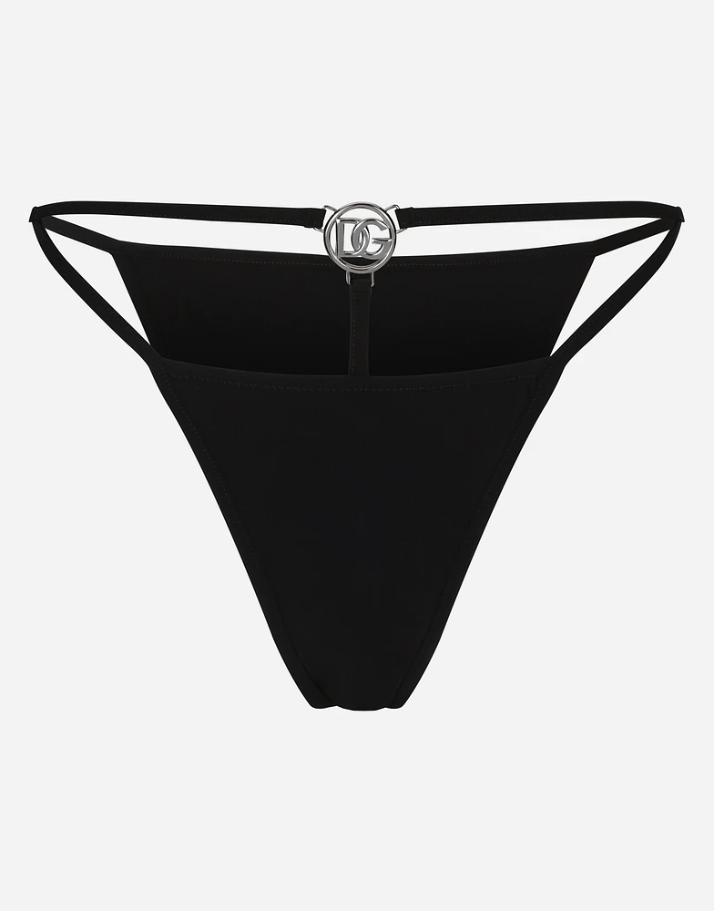 Bikini bottoms with cut-out and DG logo