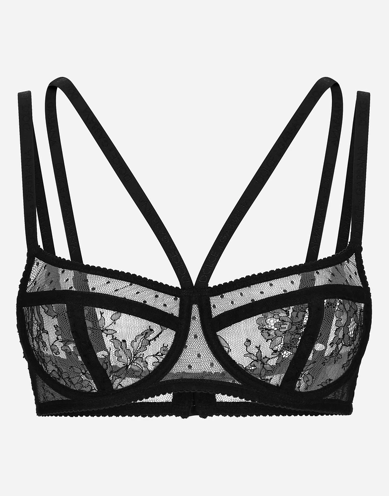 Lace balconette bra