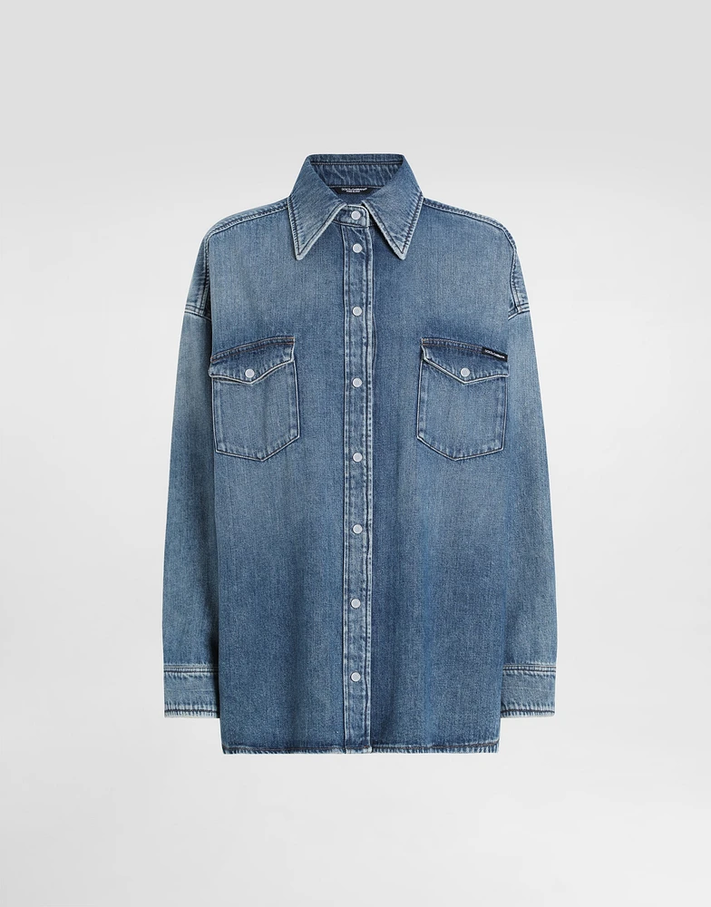 Oversize denim shirt