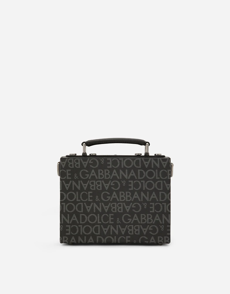 Coated jacquard box bag