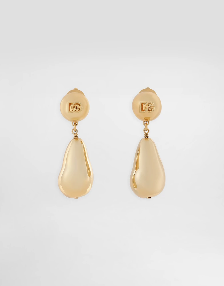 Teardrop earrings with DG logo