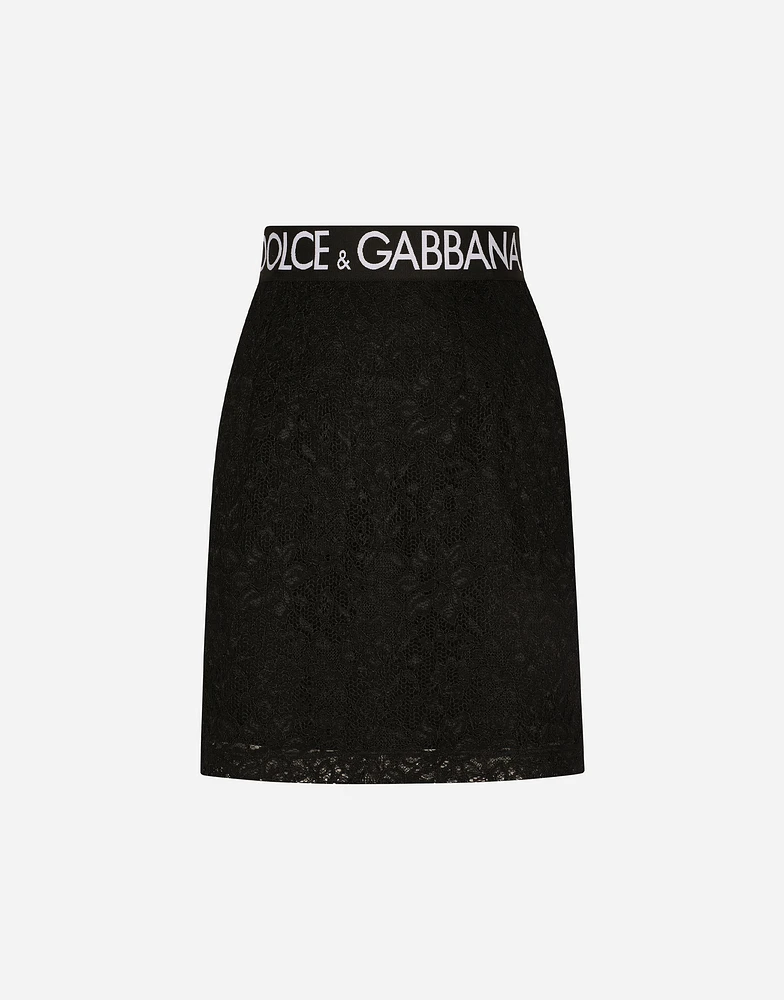 Lace miniskirt