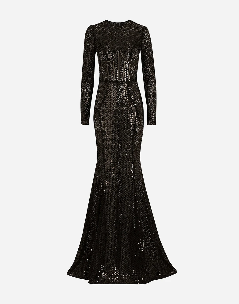 Long sequined mermaid dress