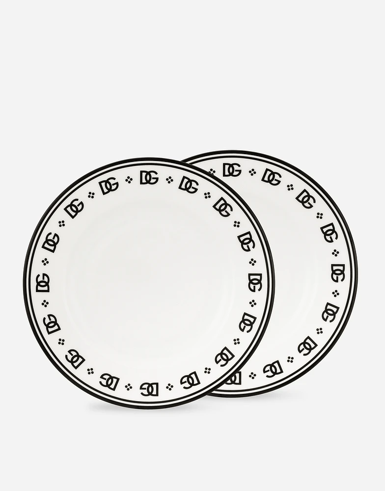 Set 2 Porcelain Soup Plates