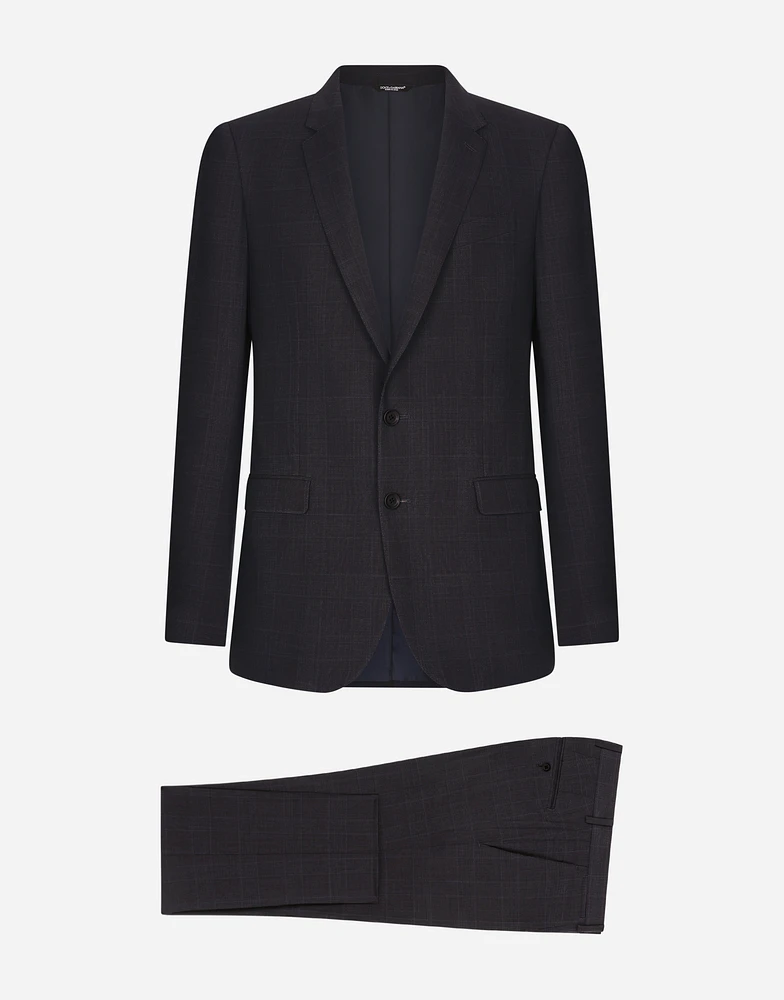 Single-breasted glen plaid Martini-fit suit