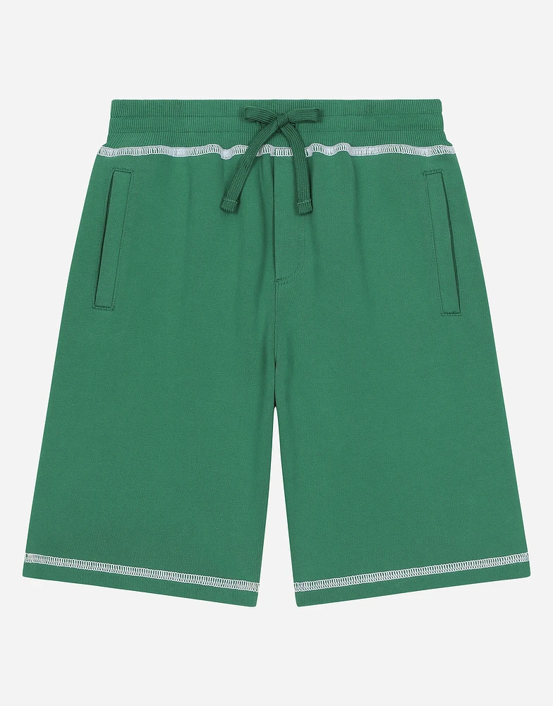 Jersey shorts with contrasting stitching and DG logo