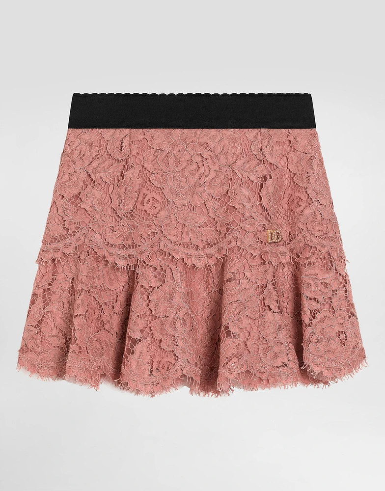 Lace skirt with DG logo