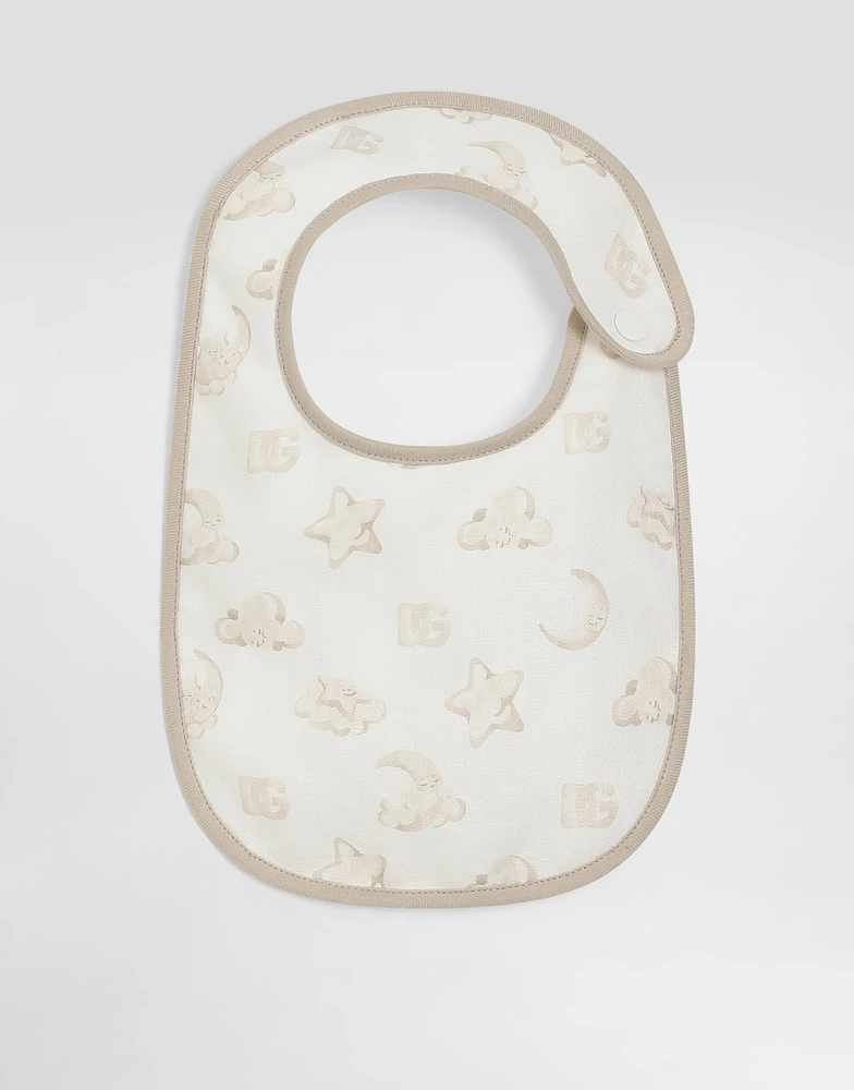 Star-print fabric bib