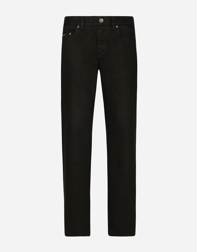 Classic black denim jeans
